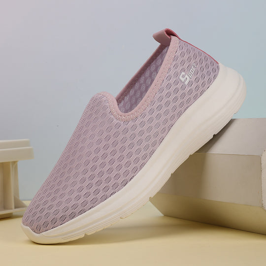 Damen nan ultraleichter Strick-Schlupfschuh mit nahtlosem Obermaterial, gepolsterter Komfortsohle und flexibler Laufsohle R&B