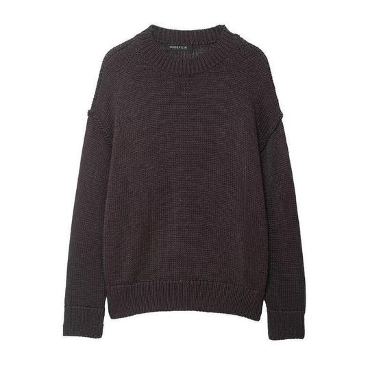 Damen lässiger Strickpullover mit weitem Schnitt und Oversized-Style R&B