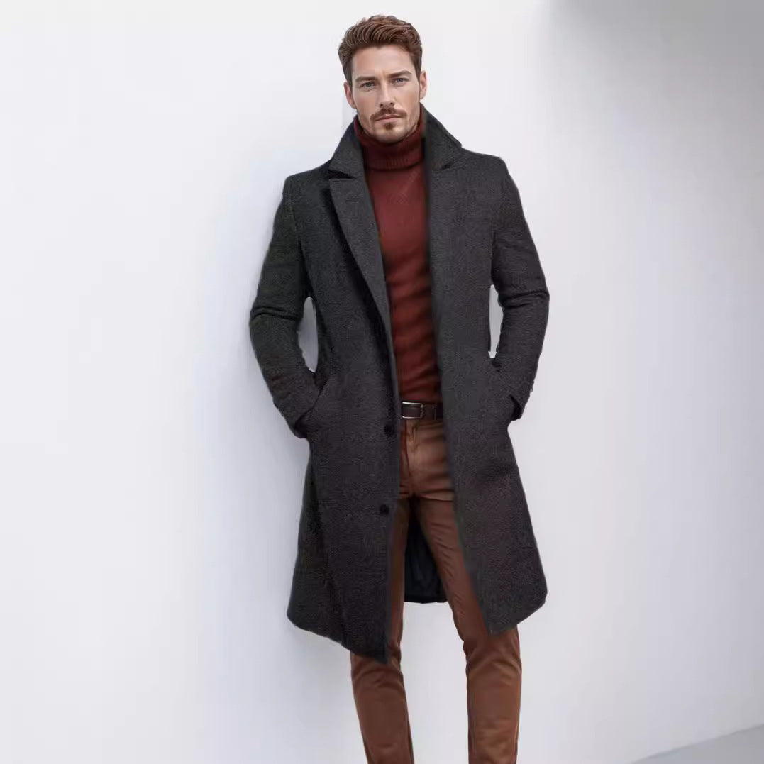 Herren eleganter und warmer Übermantel R&B