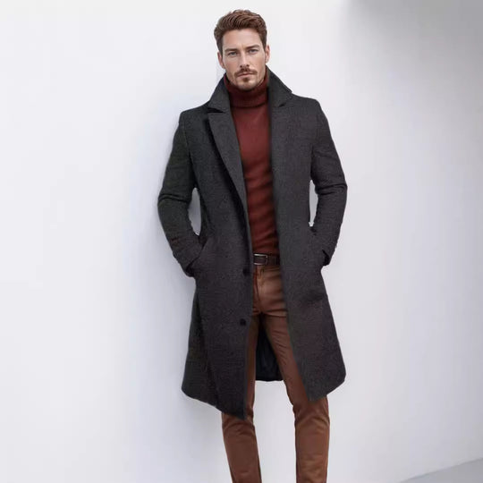 Herren eleganter und warmer Übermantel R&B
