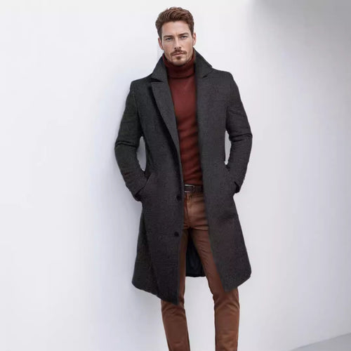 Herren eleganter und warmer Übermantel R&B