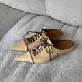 Damen elegante Schnürschuhe mit spitzem Schuhdesign und feinem Leder R&B