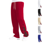 Herren bequeme Freizeithose mit seitlichen Knopfdetails und Karomuster R&B