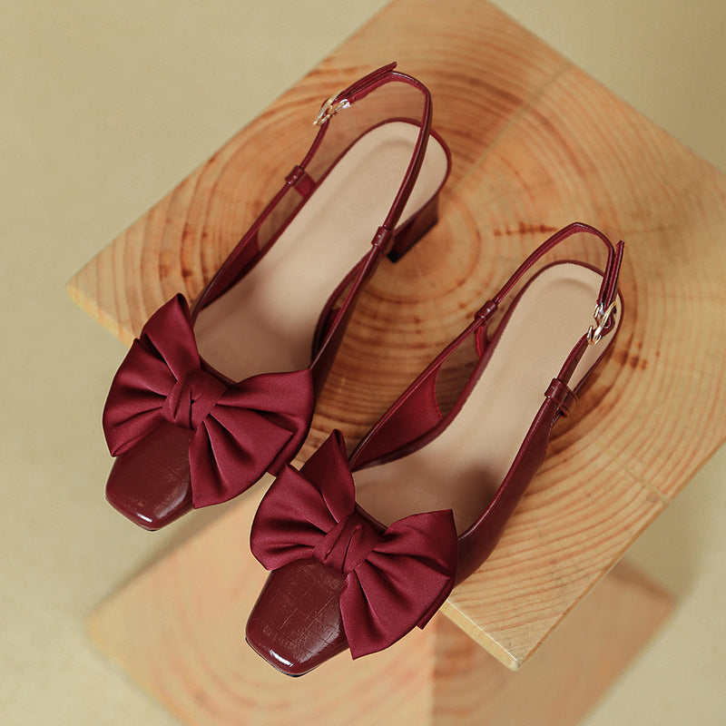 Damen Slingback-Pumps mit Schleife R&B