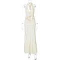 Damen Maxi-Kleid mit offener Rückenpartie und innovativem Wickeldesign R&B