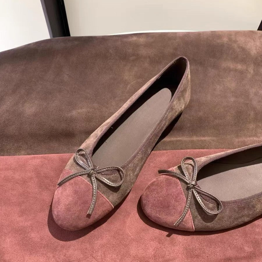 Damen Elegante Ballerinas mit modischem Schleifenakzent R&B