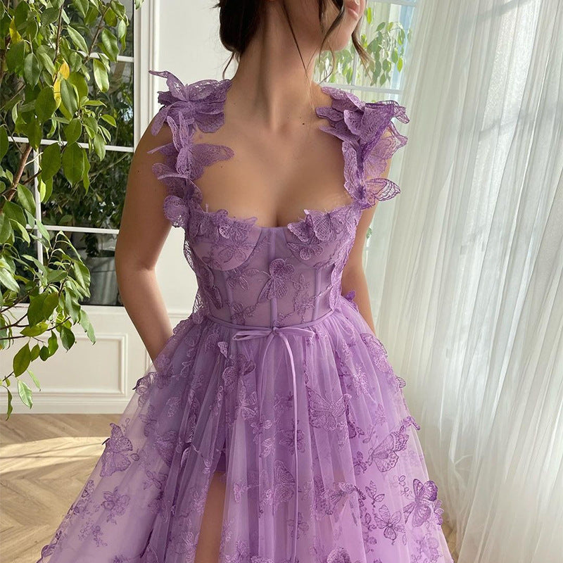 R&B | Chic Schlitz Braut Party Strand Kleid