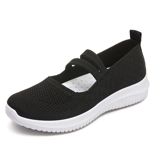 Damen Komfortable Slip-On Sneakers mit verstellbarem Riemen R&B
