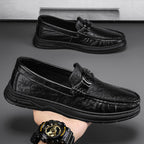 Herren elegante Mokassins mit modischem Design und hochwertigem Lederoberteil