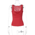 Damen Figurbetontes Tank-Top mit geschmackvollem Drapierungselement R&B