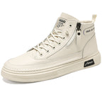 Damen Hochformat Sneakers mit robustem Leder und praktischer Reißverschlussöffnung R&B