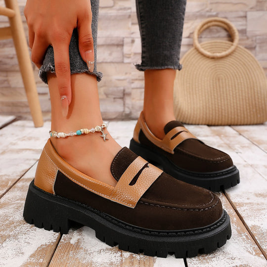 Damen Komfortable Mokassin-Schuhe mit stabiler Gummisohle R&B