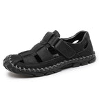 Herren Komfortable Leder-Sandalen mit atmungsaktivem Design und verstellbarem Riemensystem R&B