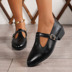 Damen elegante Schnürschuhe mit modischem Riemen und bequemer Sohle R&B