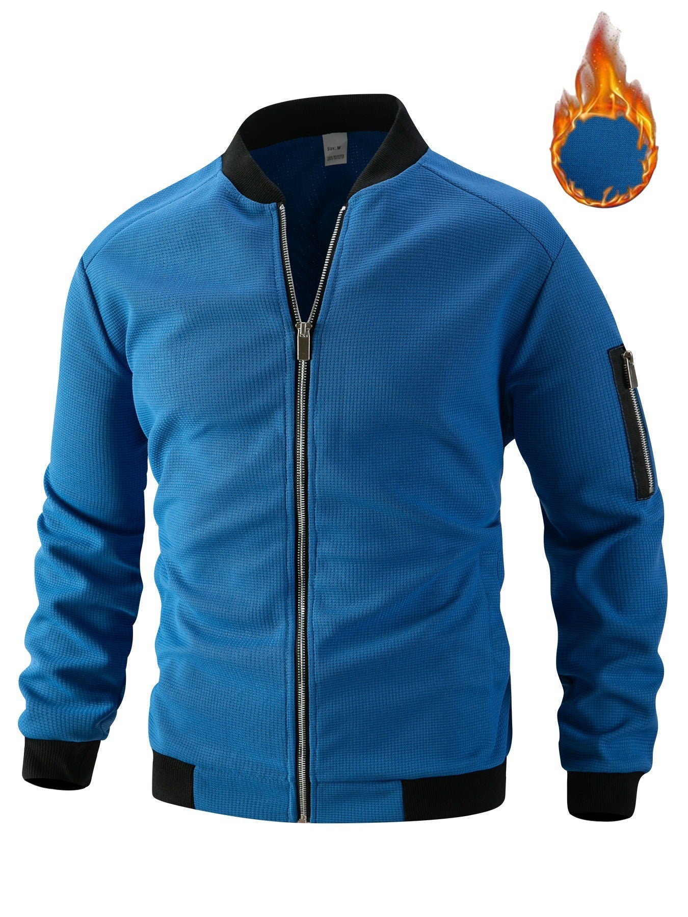 Herren Sportliche Bomberjacke mit Reißverschluss und strukturiertem Design R&B