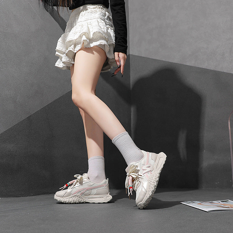 Damen Sportliche Sneaker mit flexibler Laufsohle und atmungsaktiver Netzstruktur R&B