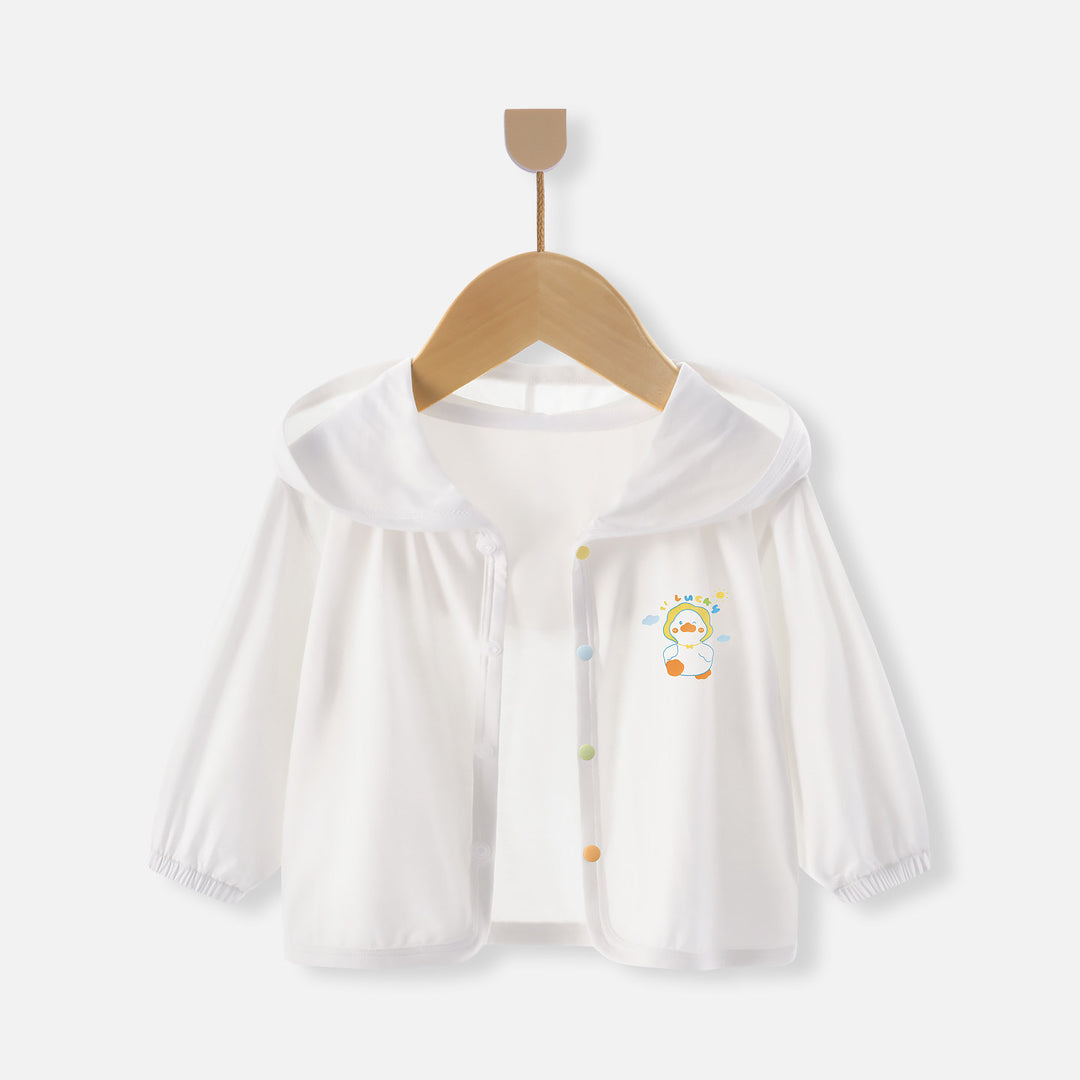 Unisex nan atmungsaktiver Baumwolle Baby Kimono Cardigan mit vorderen Druckknöpfen R&B