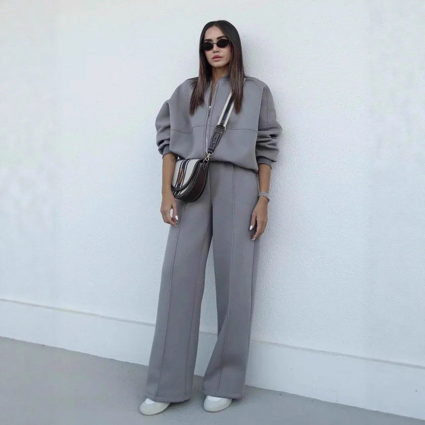 Damen Komfortabler und stilvoller Hosenanzug mit oversized Oberteil R&B