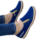 Damen Modische Slip-On Schuhe mit goldenen Akzenten