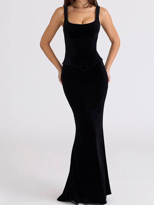 Damen Figurumspielendes Maxikleid mit elegantem Schnitt R&B
