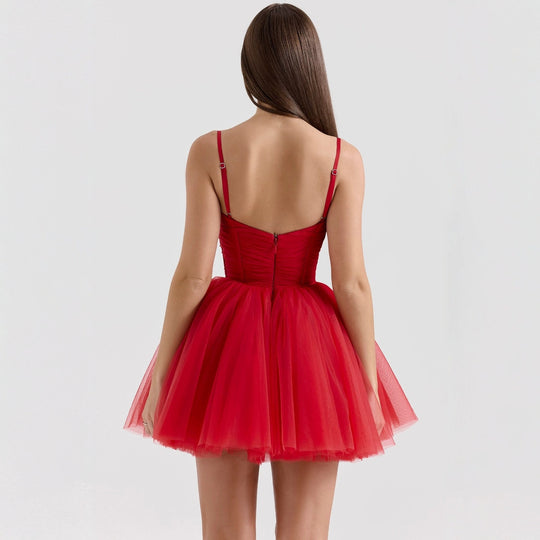 Damen Tüllballkleid mit Spitzenoberteil R&B