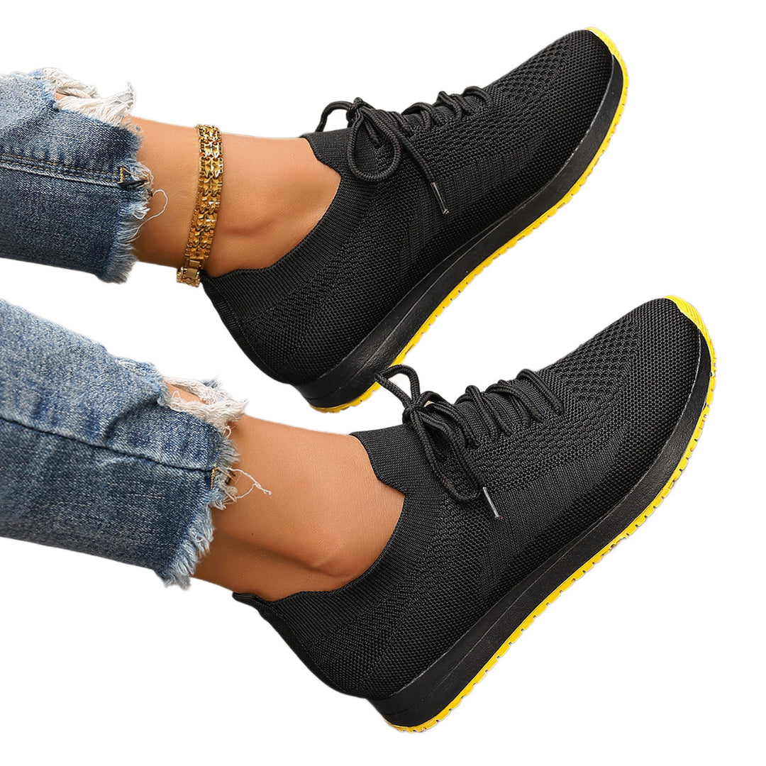 Damen Atmungsaktive Lauf-Sneaker mit elastischem Mesh-Obermaterial R&B