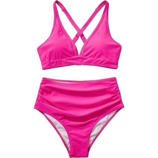 Damen Bikini-Set mit modischem Animalprint und Bicolor-Design R&B