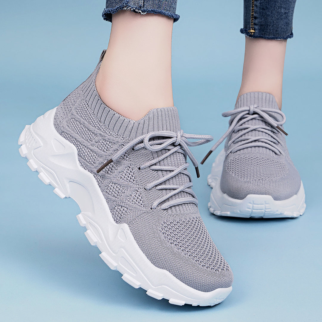 Damen Luftige High-Performance Laufschuhe mit elastischem Strickdesign R&B