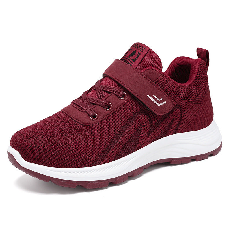 Damen Sportliche Sneakers mit Klettverschluss und atmungsaktivem Mesh-Obermaterial R&B