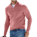 Damen nan leichter Sweatshirtpullover mit halbem Reißverschluss R&B