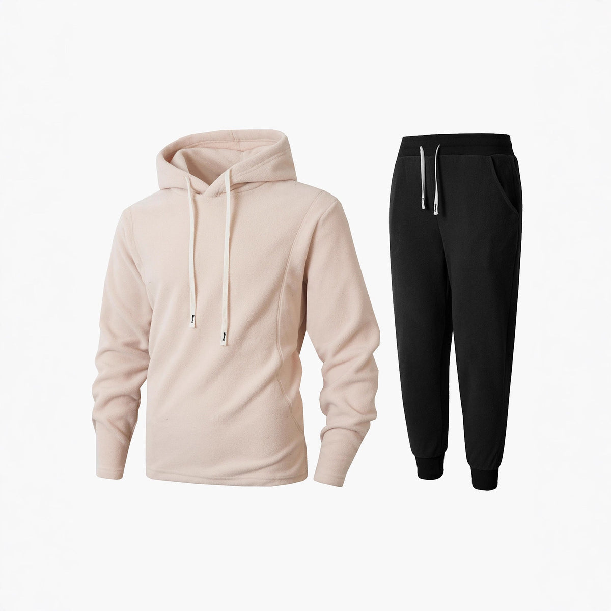 Herren Fleece-Kapuzenpullover und Jogginghose Set R&B
