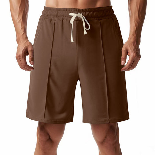 Herren nan knielange Relax-Bermuda mit flacher Bügelfalte, elastischem Tunnelzugbund und seitlichen Eingrifftaschen R&B