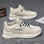 Damen Sportliche Ledersneaker mit dämpfender Sohle und modischem Design