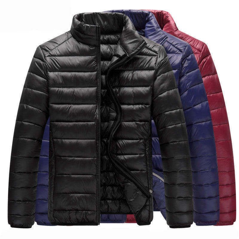 Herren nan ultraleichte Steppjacke mit Stehkragen und durchgehendem Reißverschluss R&B