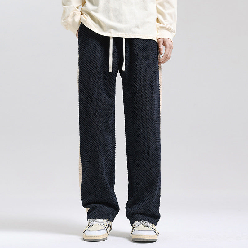 Damen Freizeithose mit strukturiertem Gewebe und seitlichem Streifen R&B