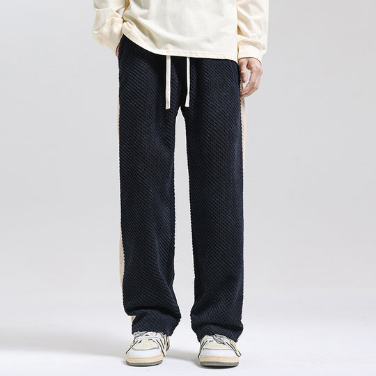 Damen Freizeithose mit strukturiertem Gewebe und seitlichem Streifen R&B
