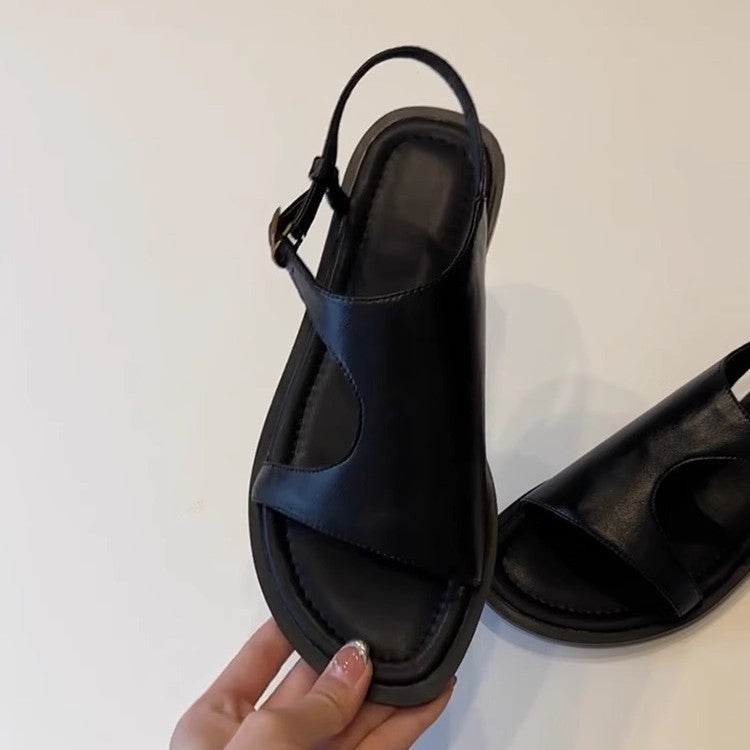 Damen Lederelastische Sandalen R&B