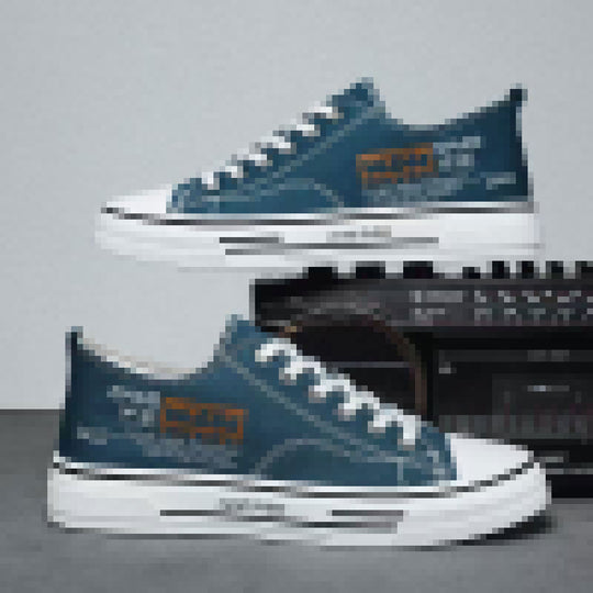 Damen Lässige Canvas-Sneaker mit beschichteter Oberfläche R&B