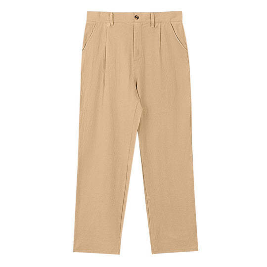 Damen elegante Langehose im lockeren Schnitt mit feinen Falten R&B