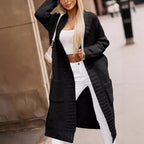 Damen Langstrickjacke mit tiefen Taschen und offenem Schnitt R&B