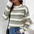 Damen Pullover mit strukturiertem Muster und weitem Schnitt R&B
