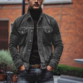 Herren modische Kordjacke mit praktischen Taschen und klassischem Schnitt R&B