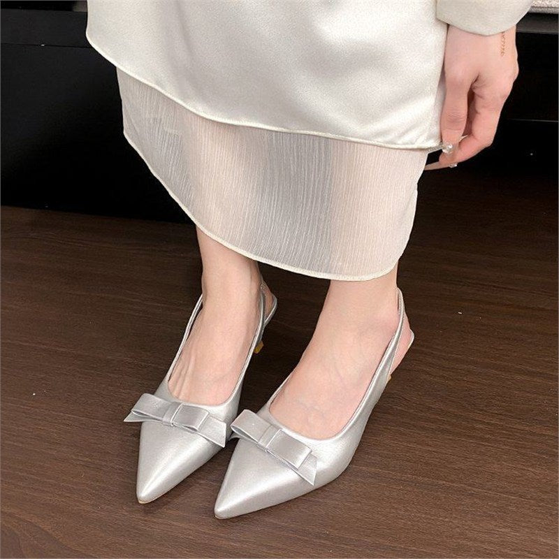 Damen Slingback Pumps mit eleganter Schleifenverzierung R&B