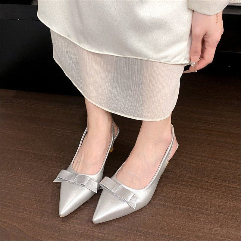 Damen Slingback Pumps mit eleganter Schleifenverzierung R&B