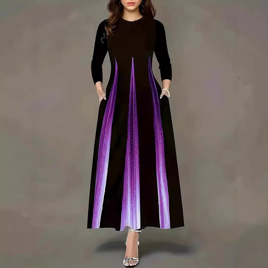 Damen Maxikleid mit seitlichen Einsätzen und praktischen Taschen R&B