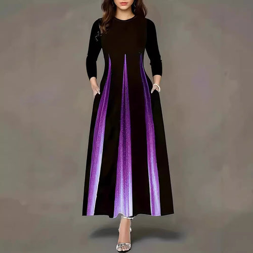 Damen Maxikleid mit seitlichen Einsätzen und praktischen Taschen R&B