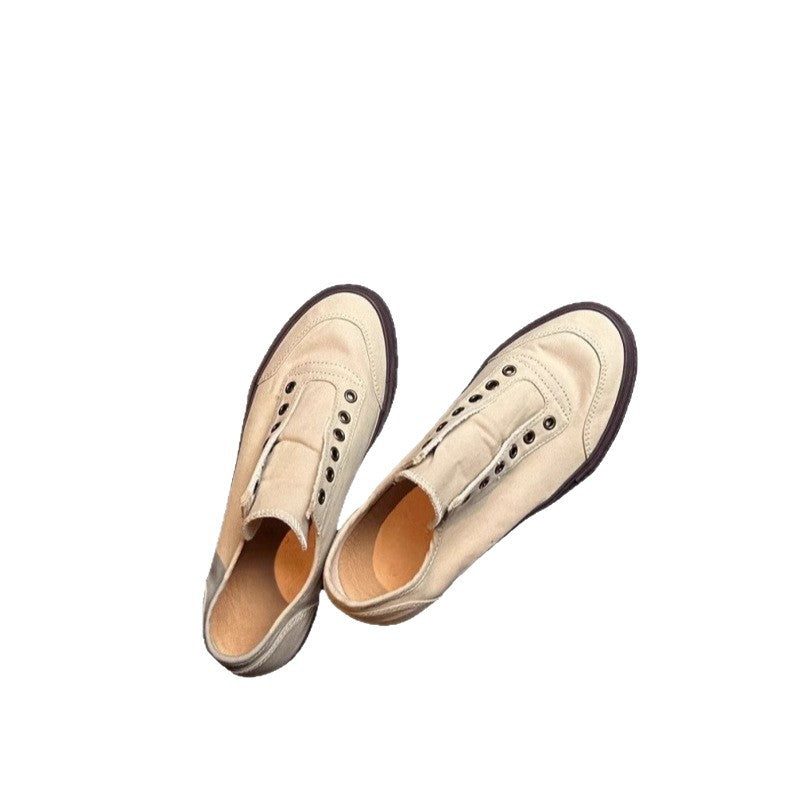 Damen Bequeme Slip-On Sneakers aus weichem Textil R&B