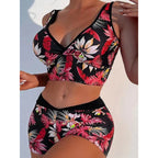 Damen Sport-Bikini-Set mit hoch geschnittenem Oberteil und bequemem Shorts R&B