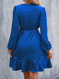 R&B | V-Ausschnitt Kleid Satin Taille Eng Niedrig Ausschnitt Lässig Midi Kleid Süß Frauen Kleidung