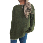 Damen Oversize Strickpullover mit Knopfleiste R&B